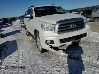 2016 Toyota Sequoia Platinum with VIN 5TDDW5G17GS147483, listed as a Copart auction lot 46174615 with 201,284 mi miles and Salvage Title. Bid and sale history available at carsss.com. Image 12.