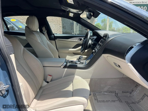 2020 BMW 8 Series 840i with VIN WBAGV2C04LCD51052, listed as a Copart auction lot 53079133 with 28,184 mi miles. Bid and sale history available at carsss.com. Image 5.