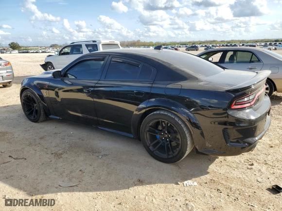 2021 Dodge Charger SRT Hellcat Redeye Widebody with VIN 2C3CDXL94MH659323, listed as a Copart auction lot 85601444 with 0 mi miles and Salvage Title. Bid and sale history available at carsss.com. Image 2.