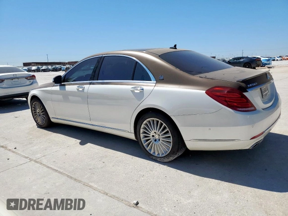 2015 Mercedes-Benz S with VIN WDDUG7GB7FA135269, listed as a Copart auction lot 50254395 with 63,458 mi miles and Salvage Title. Bid and sale history available at DreamBid. Image 2.