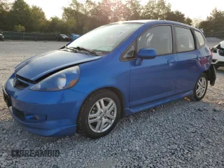 2007 Honda Fit Sport with VIN JHMGD37657S061775, listed as a Copart auction lot 69941734 with 213,944 mi miles and Salvage Title. Bid and sale history available at carsss.com. Image 1.