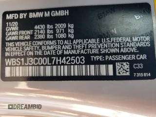 2020 BMW M2 z VIN WBS1J3C00L7H42503, wystawiony jako Copart lot #46033595 z przebiegiem 37 656 mil mil oraz Szkoda całkowita • Salvage title. Historia ofert i sprzedaży dostępna na DreamBid. Obrazek 12.