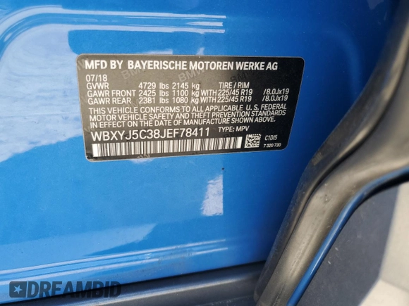 2018 BMW X2 xDrive28i with VIN WBXYJ5C38JEF78411, listed as a Copart auction lot 50469495 with 75,534 mi miles and Salvage Title. Bid and sale history available at carsss.com. Image 12.