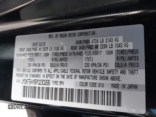 2023 Mazda CX-5 2.5 S with VIN JM3KFBAM9P0230299, listed as a IAAI auction lot 41656657 with 17,290 mi miles. Bid and sale history available at carsss.com. Image 9.