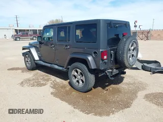 2017 Jeep Wrangler Unlimited Sahara with VIN 1C4BJWEG7HL641347, listed as a IAAI auction lot 41833356 with 84,735 mi miles. Bid and sale history available at carsss.com. Image 3.