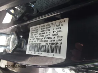 2013 Acura TSX Technology with VIN JH4CU2F68DC010643, listed as a IAAI auction lot 41424267 with 98,849 mi miles and . Bid and sale history available at DreamBid. Image 9.