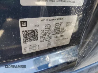 2020 Chevrolet Silverado 1500 LT with VIN 1GCRYDED7LZ312027, listed as a Copart auction lot 57092965 with 42,282 mi miles and Salvage Title. Bid and sale history available at DreamBid. Image 12.