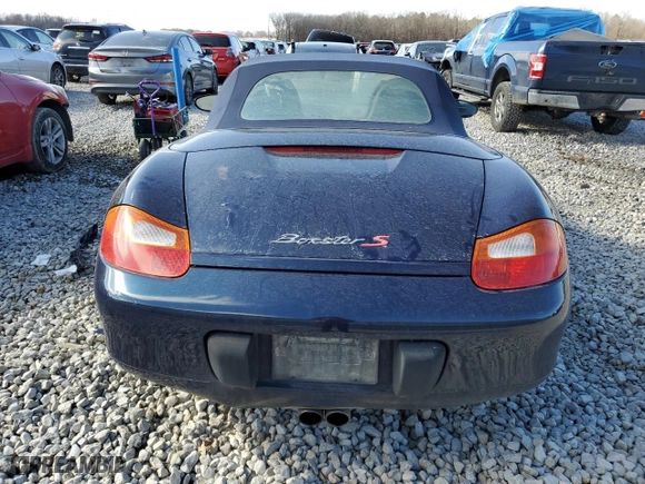 2000 Porsche Boxster S with VIN WP0CB298XYU662801, listed as a Copart auction lot 89003745 with 204,365 mi miles and Salvage Title. Bid and sale history available at carsss.com. Image 6.