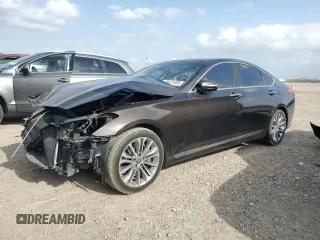 2017 Genesis G80 3.8L with VIN KMHGN4JE7HU168820, listed as a Copart auction lot 48424205 with 131,114 mi miles and Clean Title. Bid and sale history available at carsss.com. Image 1.