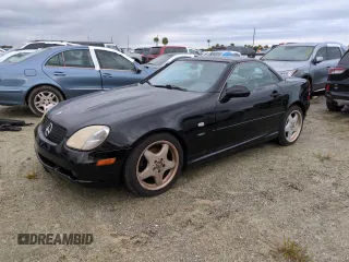 1999 Mercedes-Benz SLK-Class with VIN WDBKK47F5XF094256, listed as a Copart auction lot 75080164 with 0 mi miles and Salvage Title. Bid and sale history available at carsss.com. Image 1.