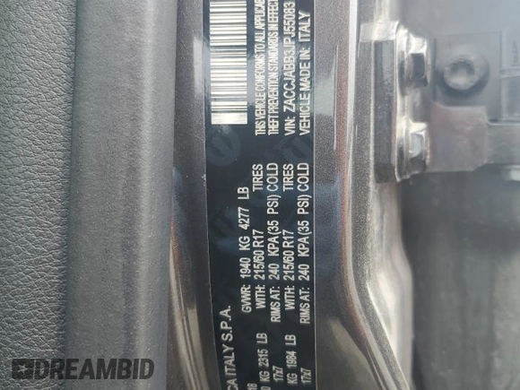 2018 Jeep Renegade Latitude z VIN ZACCJABB3JPJ55083, wystawiony jako Copart lot #53360935 z przebiegiem 122 712 mil mil oraz Czysty tytuł • Clean title. Historia ofert i sprzedaży dostępna na DreamBid. Obrazek 13.