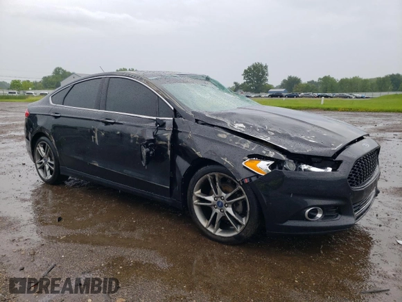 2013 Ford Fusion Titanium with VIN 3FA6P0K9XDR253596, listed as a Copart auction lot 60047845 with 119,426 mi miles and Salvage title. Bid and sale history available at DreamBid. Image 4.