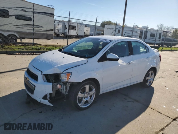 2014 Chevrolet Sonic LTZ with VIN 1G1JE5SH8E4118134, listed as a Copart auction lot 86915364 with 116,484 mi miles and Salvage Title. Bid and sale history available at carsss.com. Image 1.