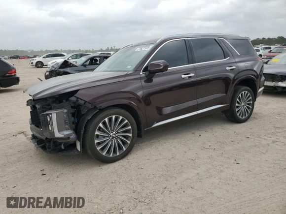 2023 Hyundai Palisade Calligraphy z VIN KM8R74GE9PU610179, wystawiony jako Copart lot #51637325 z przebiegiem 20 473 mil mil oraz Szkoda całkowita • Salvage title. Historia ofert i sprzedaży dostępna na DreamBid. Obrazek 1.