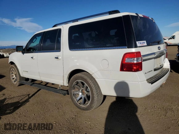 2015 Ford Expedition Max Platinum with VIN 1FMJK1MT4FEF03580, listed as a Copart auction lot 86885804 with 131,269 mi miles and Salvage title. Bid and sale history available at DreamBid. Image 2.