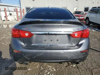 2016 Infiniti Q50 Red Sport 400 with VIN JN1FV7AR8GM451720, listed as a Copart auction lot 50495645 with 122,158 mi miles and Clean Title. Bid and sale history available at DreamBid. Image 6.