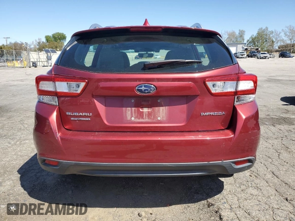 2018 Subaru Impreza Premium with VIN 4S3GTAD6XJ3724630, listed as a Copart auction lot 48565615 with 67,876 mi miles and Salvage Title. Bid and sale history available at carsss.com. Image 6.