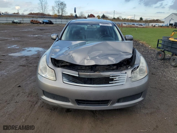 2007 Infiniti G35 Sedan G35x with VIN JNKBV61F27M807797, listed as a Copart auction lot 79869344 with 197,362 mi miles and Salvage Title. Bid and sale history available at carsss.com. Image 5.