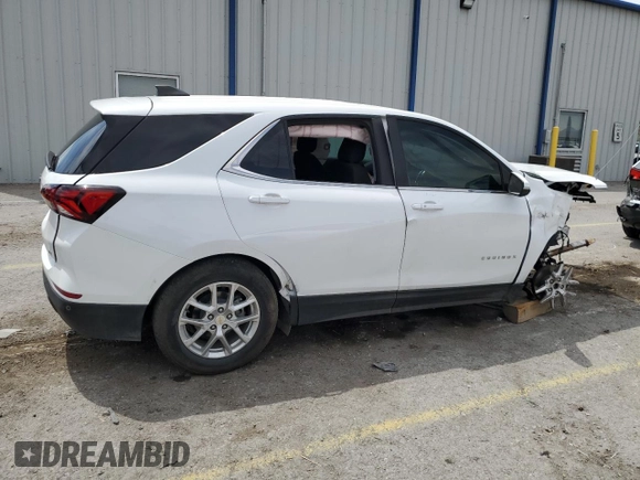 2023 Chevrolet Equinox LT with VIN 3GNAXKEG7PL114695, listed as a Copart auction lot 58258595 with Not provided miles and Salvage title. Bid and sale history available at DreamBid. Image 3.