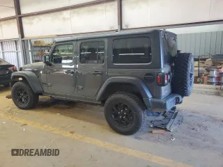 2021 Jeep Wrangler Unlimited Willys with VIN 1C4HJXDM2MW584118, listed as a Copart auction lot 43214885 with 67,955 mi miles and Salvage title. Bid and sale history available at DreamBid. Image 2.