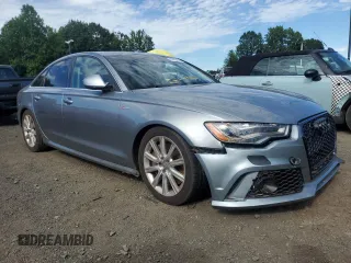 2015 Audi A6 Prestige with VIN WAUHGAFC2FN012777, listed as a Copart auction lot 64166135 with 99,280 mi miles and Salvage title. Bid and sale history available at DreamBid. Image 4.