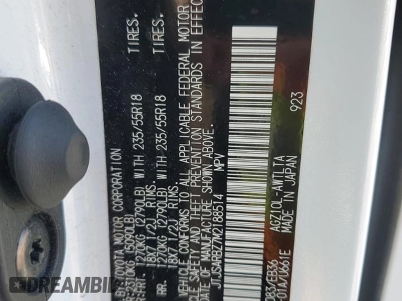 2021 Lexus NX 300 F Sport с VIN JTJSARBZ7M2188514, выставлен на аукционе Copart как лот 52034615 с пробегом 98 721 миль миль и Списание • Salvage title. История ставок и продаж доступна на DreamBid. Изображение 14.