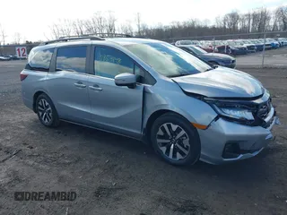 2025 Honda Odyssey EX-L z VIN 5FNRL6H61SB025648, wystawiony jako IAAI lot #41854148 z przebiegiem 202 mil mil oraz . Historia ofert i sprzedaży dostępna na DreamBid. Obrazek 1.