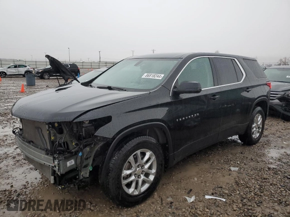 2018 Chevrolet Traverse LS with VIN 1GNEVFKWXJJ248447, listed as a Copart auction lot 86818244 with 93,923 mi miles and Salvage Title. Bid and sale history available at carsss.com. Image 1.
