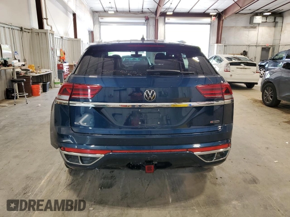 2021 Volkswagen Atlas SE with VIN 1V2NE2CA2MC201165, listed as a Copart auction lot 58757245 with 54,802 mi miles and Salvage title. Bid and sale history available at DreamBid. Image 6.