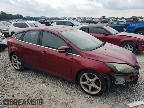 2014 Ford Focus Titanium with VIN 1FADP3N29EL422689, listed as a Copart auction lot 59817535 with 105,515 mi miles and Salvage title. Bid and sale history available at DreamBid. Image 4.