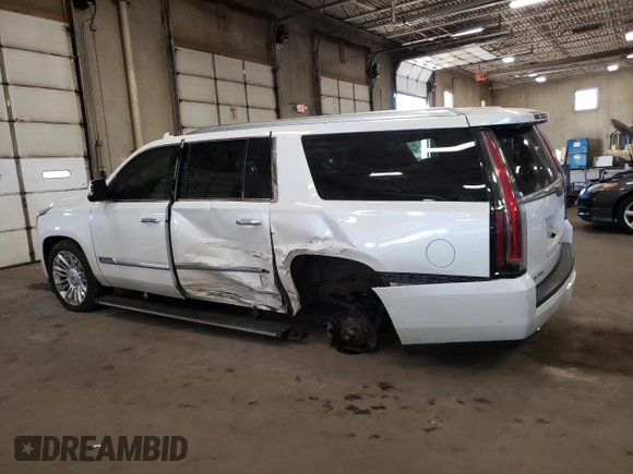 2018 Cadillac Escalade ESV Platinum z VIN 1GYS4KKJ7JR120920, wystawiony jako Copart lot #73478424 z przebiegiem 130 860 mil mil oraz Szkoda całkowita • Salvage title. Historia ofert i sprzedaży dostępna na DreamBid. Obrazek 2.