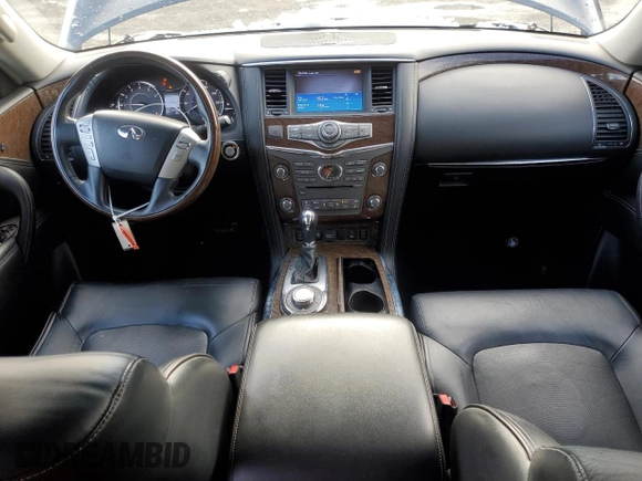 2017 Infiniti QX80 Signature Edition with VIN JN8AZ2NE2H9154280, listed as a Copart auction lot 45963185 with 91,702 mi miles and Clean Title. Bid and sale history available at carsss.com. Image 8.