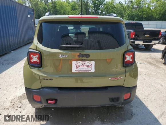 2015 Jeep Renegade Trailhawk with VIN ZACCJBCT7FPB90670, listed as a Copart auction lot 59345965 with 150,533 mi miles and Clean title. Bid and sale history available at DreamBid. Image 6.