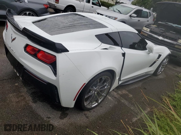 2017 Chevrolet Corvette Grand Sport 2LT with VIN 1G1YY2D77H5101557, listed as a Copart auction lot 74823244 with 0 mi miles and Salvage Title. Bid and sale history available at carsss.com. Image 3.