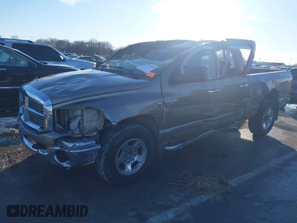 2007 Dodge 2500 SLT with VIN 3D7KR28A47G839233, listed as a IAAI auction lot 41246993 with 246,301 mi miles. Bid and sale history available at carsss.com. Image 2.