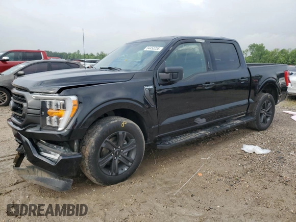 2023 Ford F-150 XL with VIN 1FTEW1C59PFC27499, listed as a Copart auction lot 54453255 with 58,554 mi miles and Salvage title. Bid and sale history available at DreamBid. Image 1.