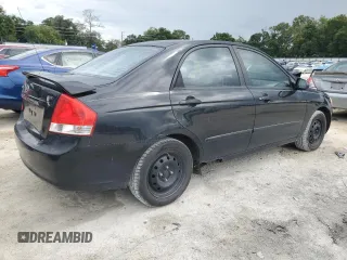 2007 Kia Spectra EX with VIN KNAFE121575466606, listed as a Copart auction lot 72697584 with 91,619 mi miles and Salvage Title. Bid and sale history available at carsss.com. Image 3.