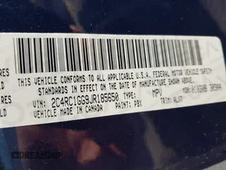 2018 Chrysler Pacifica Limited с VIN 2C4RC1GG9JR185650, выставлен на аукционе IAAI как лот 42225426 с пробегом 130 463 миль миль и . История ставок и продаж доступна на DreamBid. Изображение 9.
