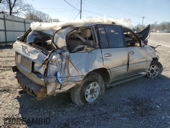 1999 Lexus LX 470 z VIN JT6HT00W7X0030287, wystawiony jako Copart lot #48482945 z przebiegiem 258 794 mil mil oraz Szkoda całkowita • Salvage title. Historia ofert i sprzedaży dostępna na DreamBid. Obrazek 3.