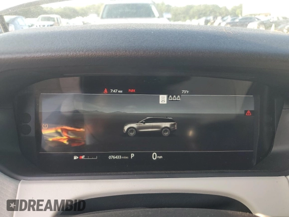 2019 Land Rover Range Rover Velar R-Dynamic SE with VIN SALYL2EX4KA784653, listed as a Copart auction lot 61566655 with 76,433 mi miles and Salvage title. Bid and sale history available at DreamBid. Image 9.
