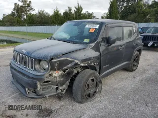 2016 Jeep Renegade Sport with VIN ZACCJBAW3GPD00032, listed as a Copart auction lot 76889334 with 123,509 mi miles and Salvage Title. Bid and sale history available at carsss.com. Image 1.