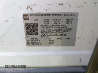2024 GMC Terrain SLT with VIN 3GKALVEG1RL236918, listed as a IAAI auction lot 41961908 with Not provided miles and . Bid and sale history available at DreamBid. Image 9.