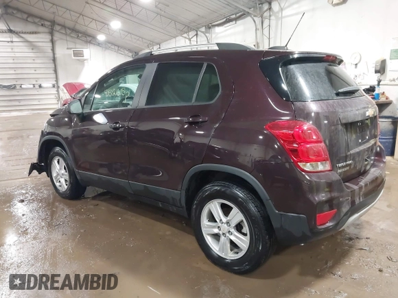 2022 Chevrolet Trax LT with VIN KL7CJPSM8NB543754, listed as a IAAI auction lot 41521615 with 41,291 mi miles. Bid and sale history available at carsss.com. Image 3.