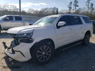 2021 Chevrolet Suburban LT with VIN 1GNSCCKD0MR431237, listed as a Copart auction lot 46047225 with 57,051 mi miles and Salvage Title. Bid and sale history available at carsss.com. Image 1.
