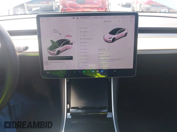 2018 Tesla Model 3 Long Range Battery with VIN 5YJ3E1EA7JF020173, listed as a IAAI auction lot 42046312 with 83,395 mi miles and . Bid and sale history available at DreamBid. Image 19.