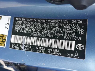 2006 Toyota Prius with VIN JTDKB20U567079117, listed as a IAAI auction lot 41703338 with Not Provided miles. Bid and sale history available at carsss.com. Image 9.