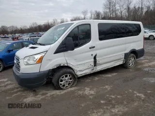 2016 Ford Transit Wagon XL with VIN 1FMZK1YM0GKA42001, listed as a Copart auction lot 44488315 with 106,634 mi miles and Salvage Title. Bid and sale history available at carsss.com. Image 1.