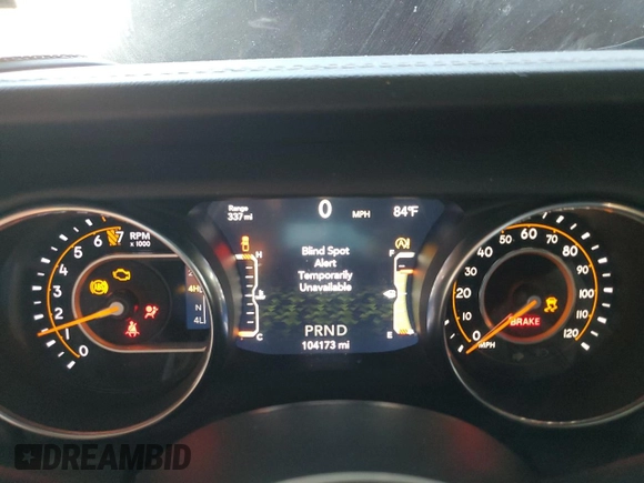 2021 Jeep Gladiator High Altitude with VIN 1C6HJTFG6ML535531, listed as a Copart auction lot 54349305 with 104,173 mi miles and Salvage title. Bid and sale history available at DreamBid. Image 9.