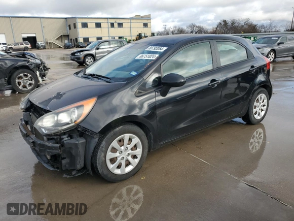 2012 Kia Rio LX with VIN KNADM5A36C6017394, listed as a Copart auction lot 86751824 with 121,126 mi miles and Clean Title. Bid and sale history available at DreamBid. Image 1.