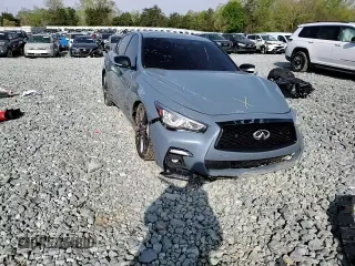 2021 Infiniti Q50 Red Sport 400 with VIN JN1FV7DP1MM850085, listed as a Copart auction lot 52563075 with Not provided miles and Salvage title. Bid and sale history available at DreamBid. Image 11.